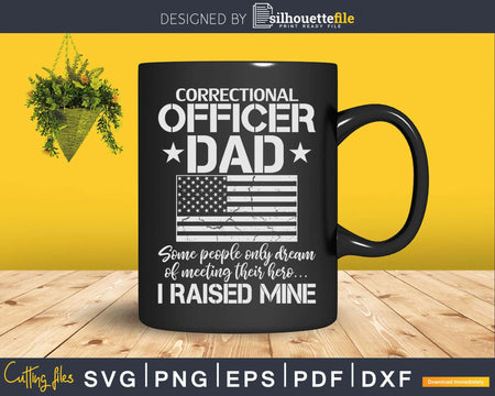Proud Correctional Officer Dad Penal Father American Flag