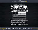Proud Correctional Officer Granddad Grandpa American Flag