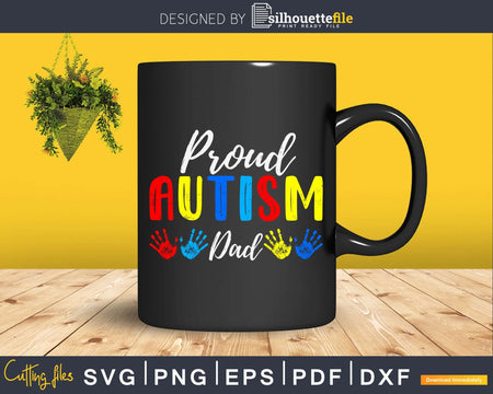 Proud Dad Autism Awareness Svg Dxf Png Design Files