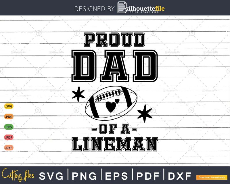 Proud Dad of A Football Lineman Svg