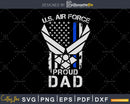 Proud Dad U.S. Air Force Stars Family svg dxf craft cut file