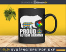 Proud Grammy Bear Autism Awareness Svg Dxf Png Design Files