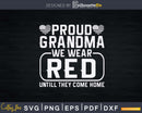 Proud Grandma Red Friday Military Family Svg Png Digital