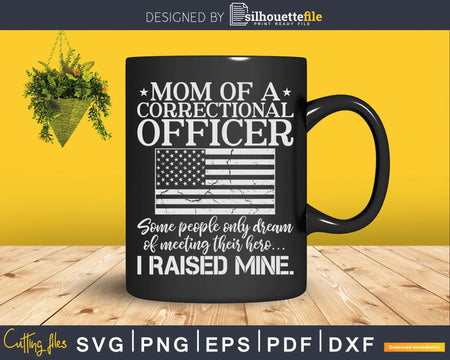 Proud Mom Of A Correctional Officer Mother Thin Silver Line