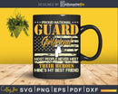 Proud National Guard Military Girlfriend Svg Dxf Printable
