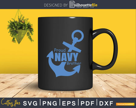 Proud Navy Brother Best US Army Svg T-shirt Design