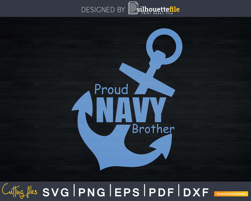 Proud Navy Brother Best US Army Svg T-shirt Design