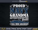 Proud Navy Grandma Svg Png Digital Files