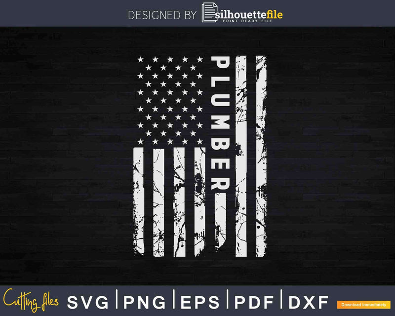 Proud Plumbery Flag Svg Png Cut File