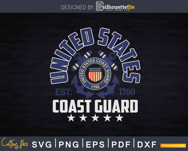 Proud US Coast Guard Military Pride Svg Cricut Cut Files