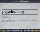 Psychology definition svg printable file