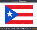Puerto Rico flag svg Vector Clipart Silhouette boricua