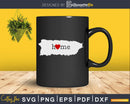 Puerto Rico PR Home Heart Native Map svg cricut cut files