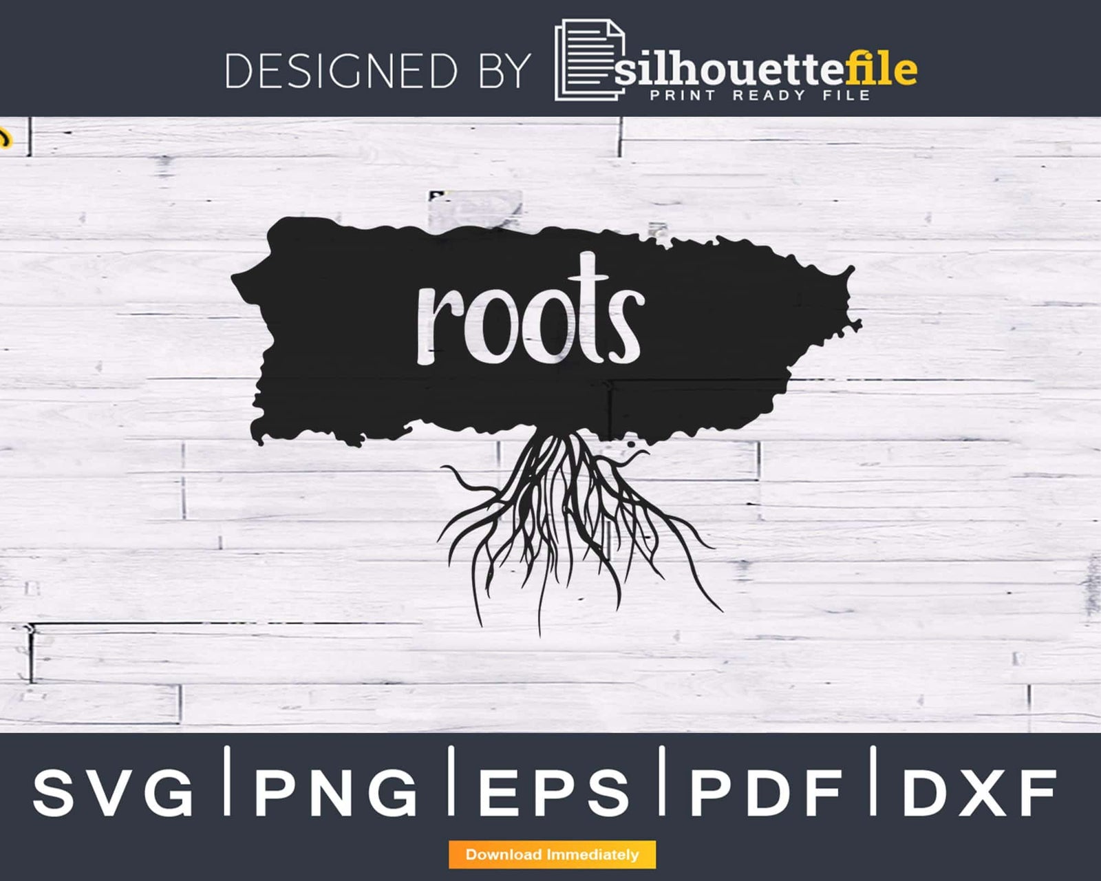 Puerto Rico PR Roots Home Native Map svg cricut silhouette | Silhouettefile