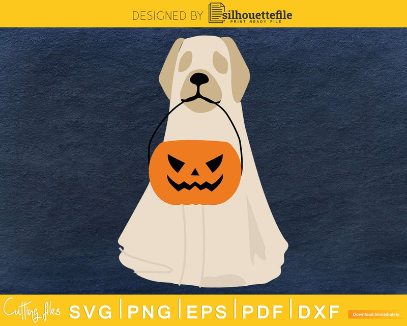 Pumpkin Ghost dog Halloween digital svg craft cutting files