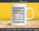 Pumpkin Muffins Nutrition Facts Funny Thanksgiving