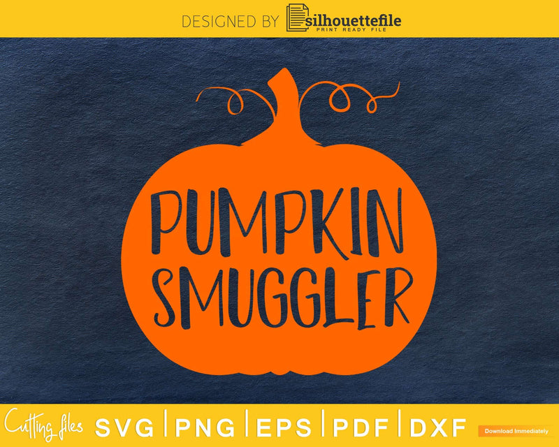 pumpkin smuggler Halloween silhouette svg craft cut files