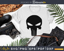Punisher Skull Symbol Distressed svg png cutting cut