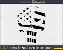 Punisher Skull USA Flag Stars Stripes svg png digital