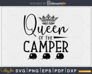 Queen Of The Camper Camping svg design printable cut files