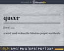 Queer definition svg printable file