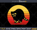 Raccoon Retro vintage Style cricut cut svg png silhouette