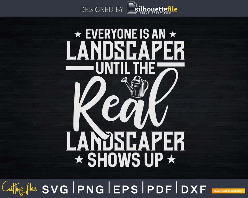 Real Landscaper Funny Landscaping Lawn Mower Svg Dxf Cut
