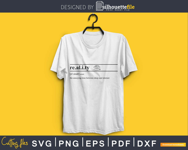 Reality definition svg printable file