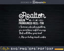 Realtor Definition For A Real Estate Agent Svg Dxf Cricut