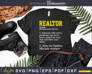 Realtor Real Estate Agent Broker Funny Definition Svg Dxf