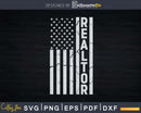 Realtor Vintage American Flag Svg Dxf Cut Files