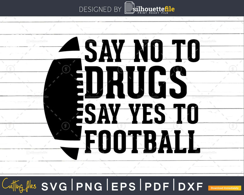 Red Ribbon Week Kids Youth Say No Yes to Football svg png