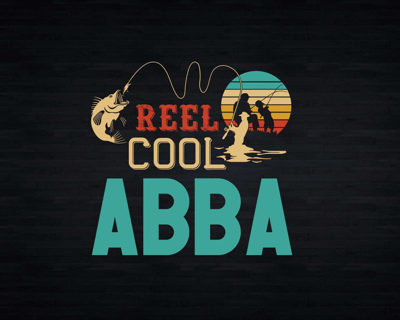 Reel Cool Abba Retro Fishing Png Svg T-shirt Design