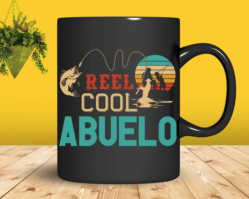 Reel Cool Abuelo Retro Fishing Png Svg T-shirt Design