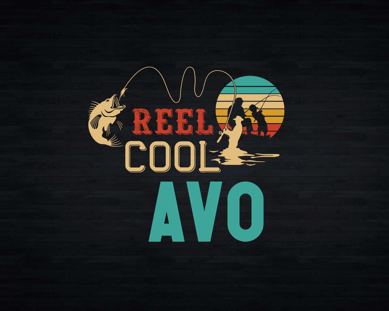 Reel Cool Avo Retro Fishing Png Svg T-shirt Design