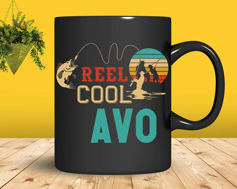 Reel Cool Avo Retro Fishing Png Svg T-shirt Design