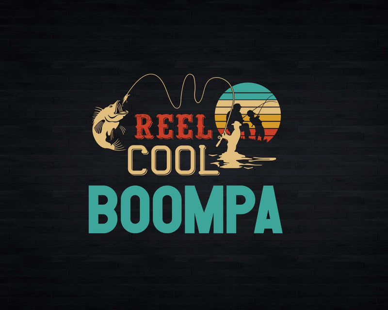 Reel Cool Boompa Retro Fishing Png Svg T-shirt Design