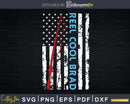 Reel cool Brad Fishing American Flag T-shirt Design Svg Cut