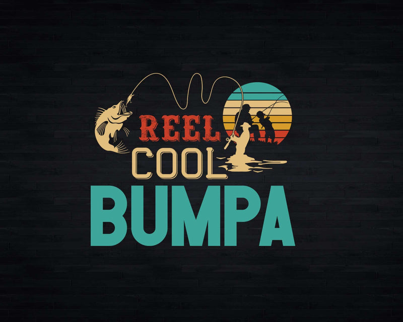 Reel Cool Bumpa Retro Fishing Png Svg T-shirt Design