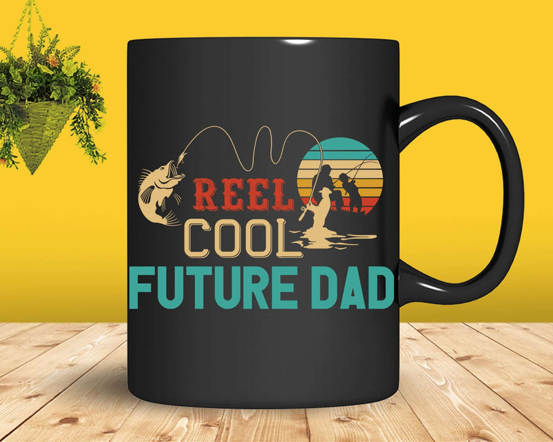 Reel Cool Future Dad Retro Fishing Png Svg T-shirt Design
