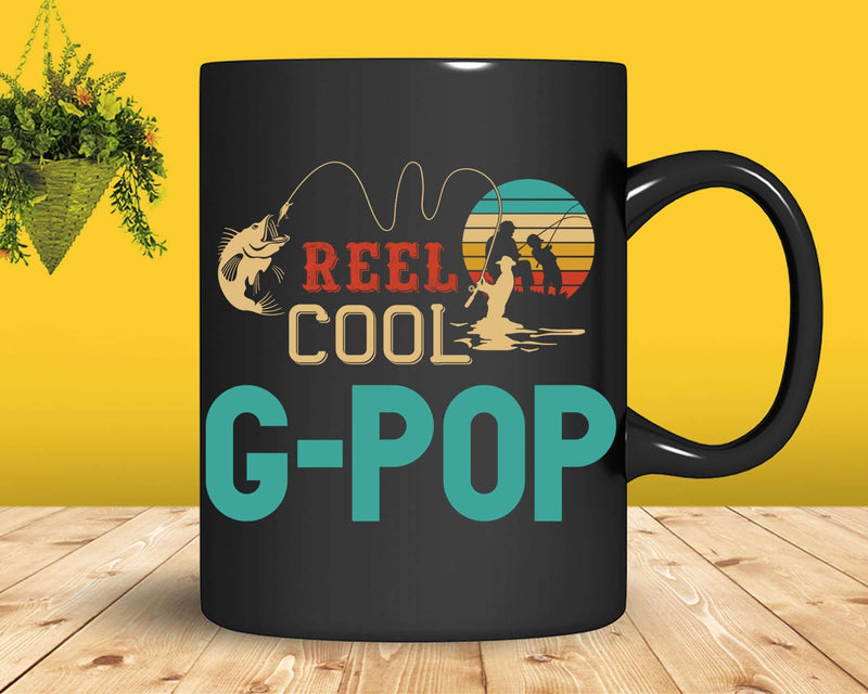 Reel Cool G-Pop Retro Fishing Png Svg T-shirt Design