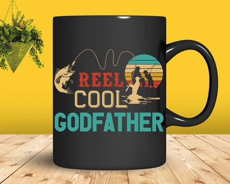 Reel Cool Godfather Retro Fishing Png Svg T-shirt Design