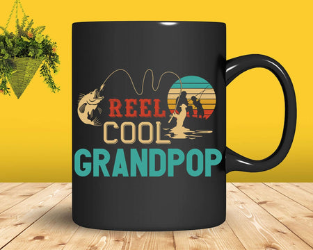 Reel Cool Grandpop Retro Fishing Png Svg Digital Art Files