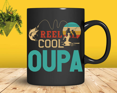 Reel Cool Oupa Retro Fishing Png Svg Digital Art Files