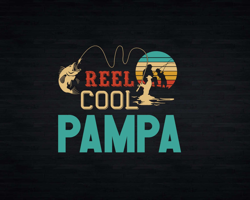 Reel Cool Pampa Retro Fishing Png Svg Digital Art Files