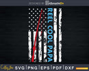Reel cool Papa Ever Fishing American Flag T-shirt Design