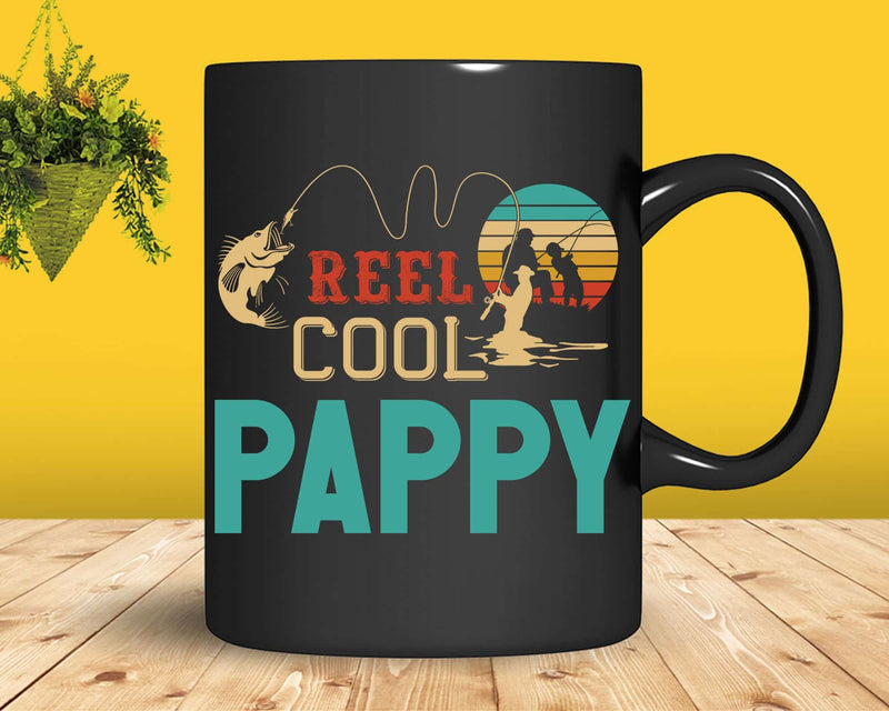 Reel Cool Pappy Retro Fishing Png Svg Digital Art Files