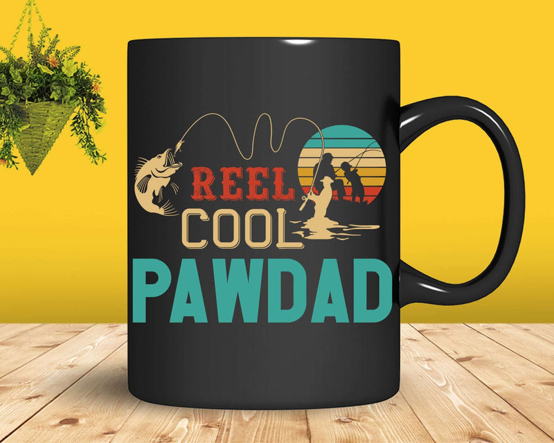 Reel Cool Pawdad Retro Fishing Png Svg Digital Art Files