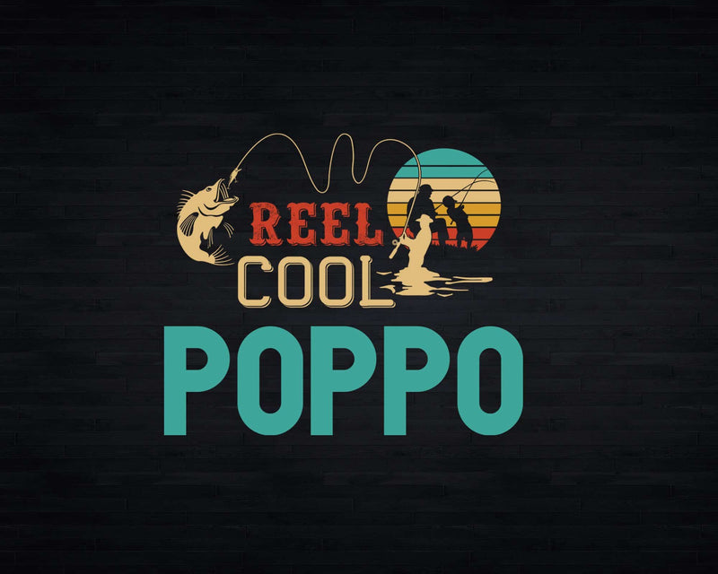 Reel Cool Poppo Retro Fishing Png Svg Digital Art Files