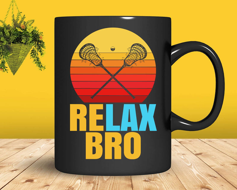 RELAX BRO! Vintage Surf Sun Lacrosse Svg Png Cricut Files